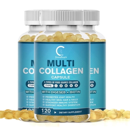 Collagen Supplements, Multi Collagen Capsules for Women with Types I, II, III, V & X,Keto Friendly, for Joint Support Skin & Nails, 360 Capsules