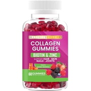 MAXIMUM Slim Vegan Gummies Mixed Berries Flavor Supports Hair Skin Nails Joints 60 Count