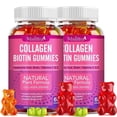 thumbnail image 1 of Collagen Vitamin Gummies With Biotin,Zinc for Hair, Skin, Nails, Immune Support -60Ct(2 Pack), 1 of 8