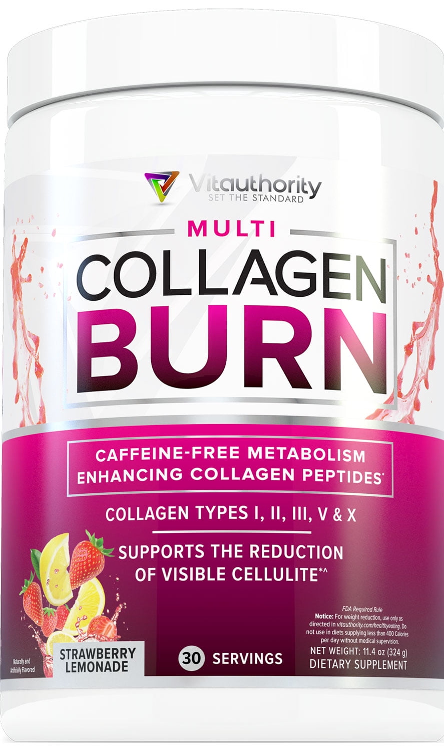 Collagen for Weight Loss Powder - Vitauthority Multi Collagen Burn with ...