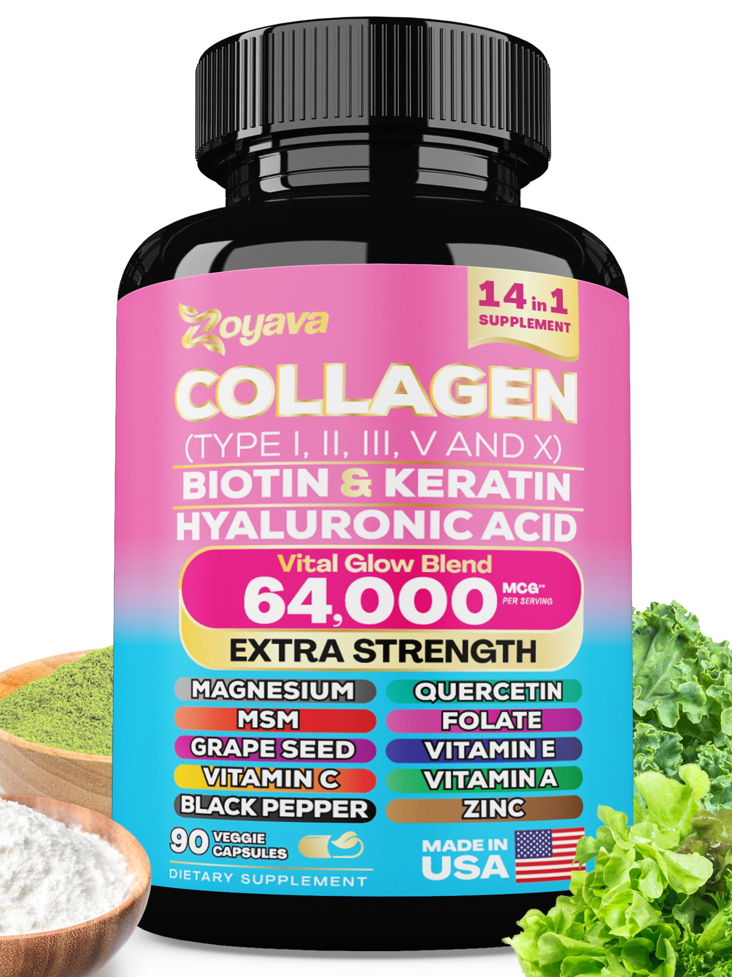 Zoyava's Multi Complex Vital Support Collagen Pills for Women & Men ...