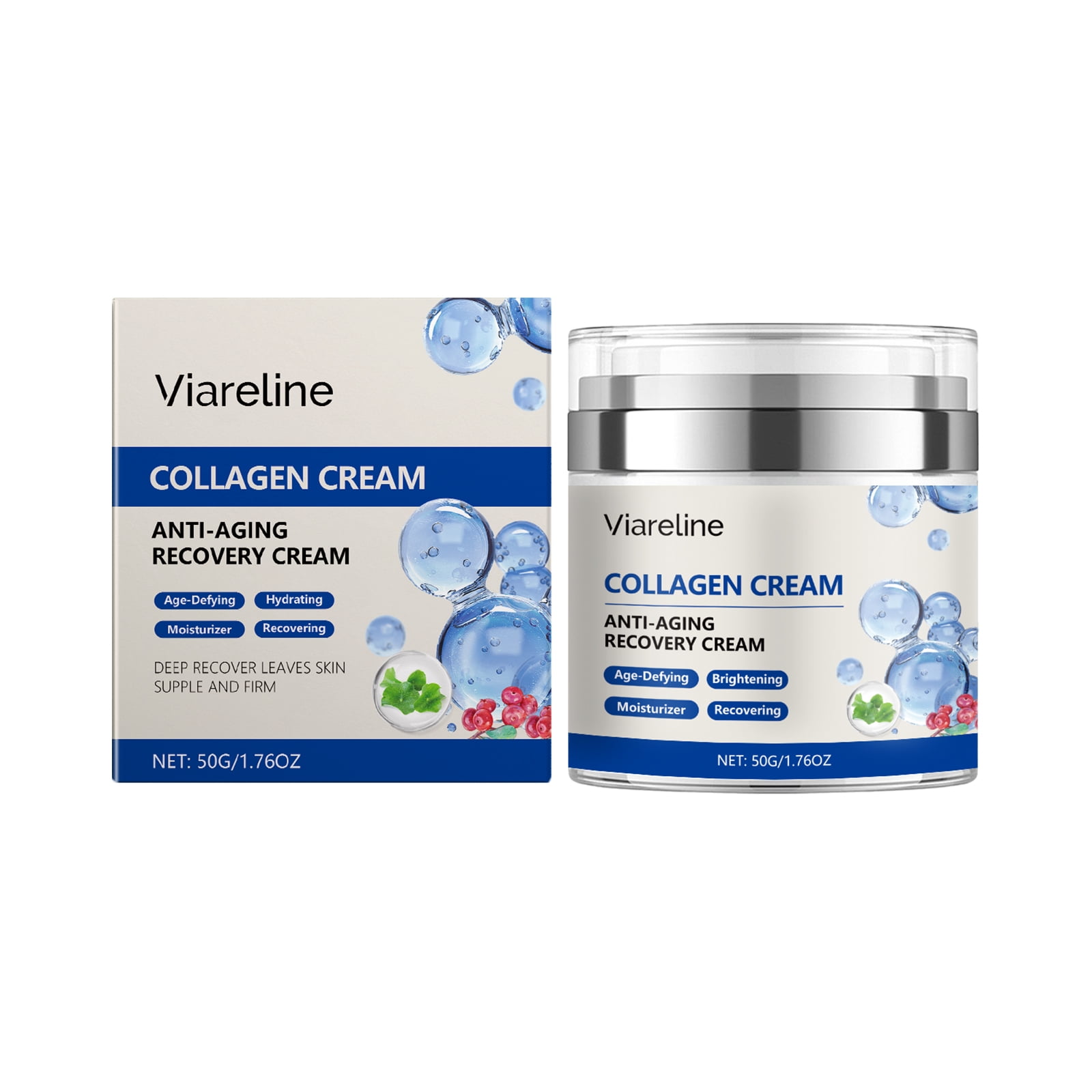 Collagen and Hyaluronic Acid Cream for Deep Skin Hydration and ...