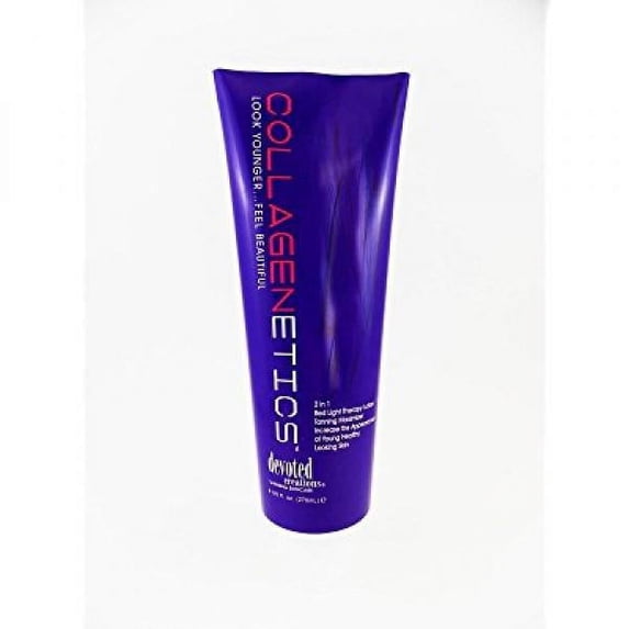 Devoted Creations Collagenetics 2-in-1 Red Light Therapy Prep Tanning Lotion, 9 oz