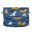 thumbnail image 1 of Collapsible 20" Round Storage Basket with Handles Laundry Hamper Open Storage Bins Cartoon Halloween Pattern, 1 of 6