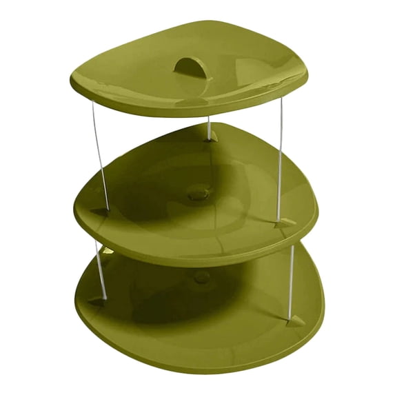Collapsible 3 Tier Party Tray Elegant Serving Solution for Sandwiches Cakes Sliced Cheese and Meats with Decorative Design and Minimal Storage