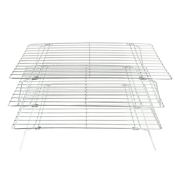 Collapsible 3,Tier Rack: Fast, Even Cooling For Baking, Space,Saving Folding Design