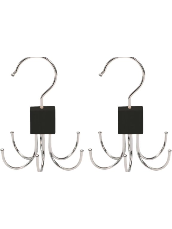 Collapsible 6-Hook Closet Organizer Hanger, Space-Saving Multi-Hook Hanger for Bras, Tank Tops, Belts, Ties and Accessories