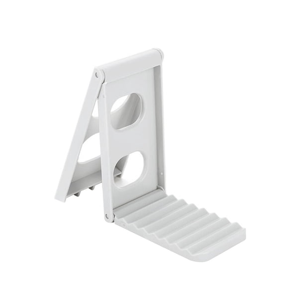 Collapsible ABS Plate Drainer with Slots Kitchen Non-slipping Pot Lids Holder Multifunctional Pot Cover Holder