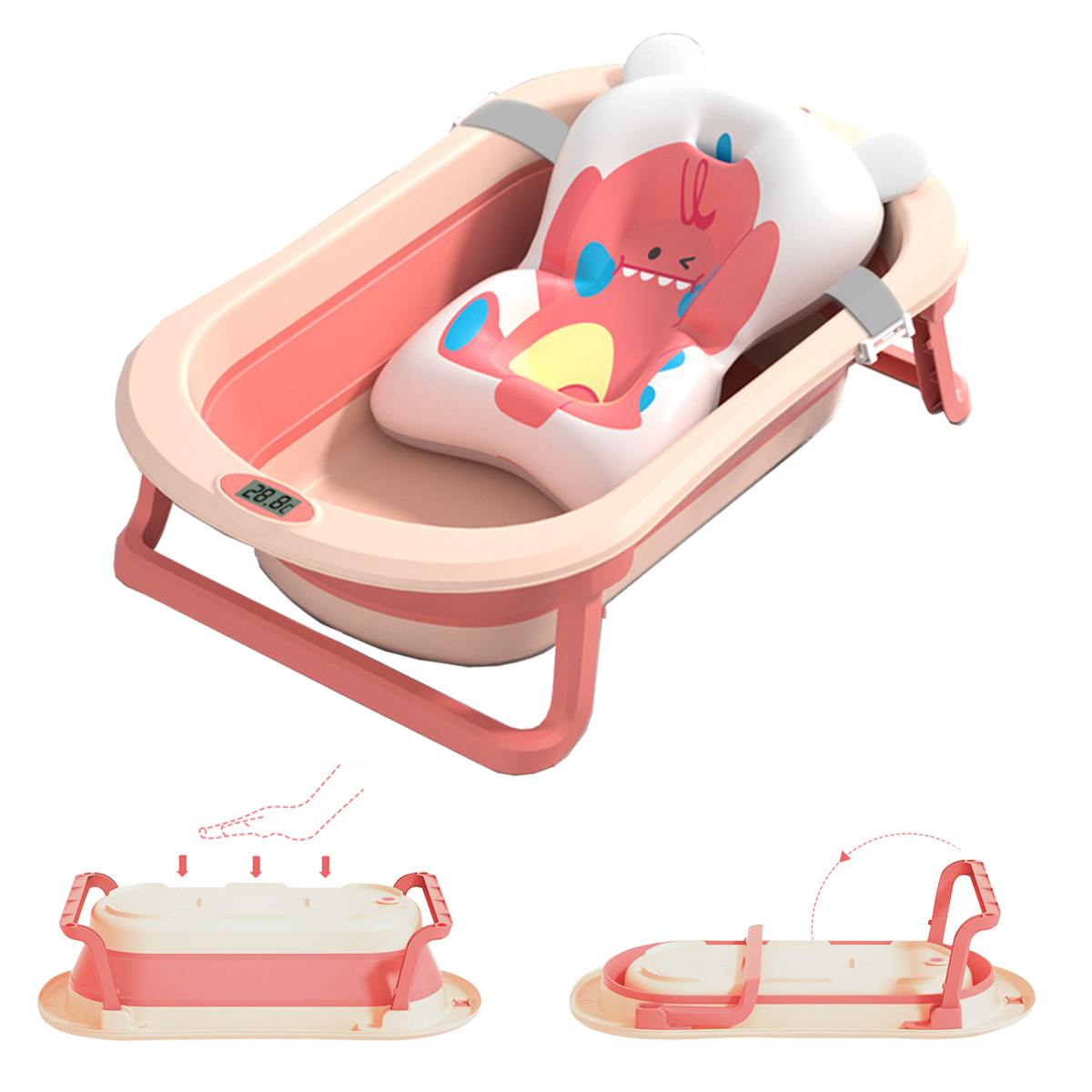 Summer Infant® Comfy Clean Deluxe Newborn to Toddler Tub (Pink