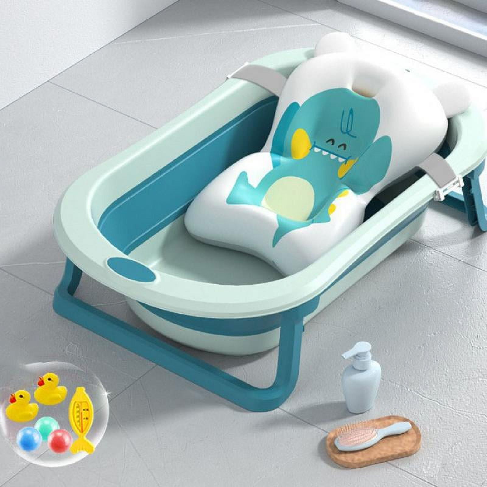 Collapsible Baby Bathtub for Infants to Toddler, Blue