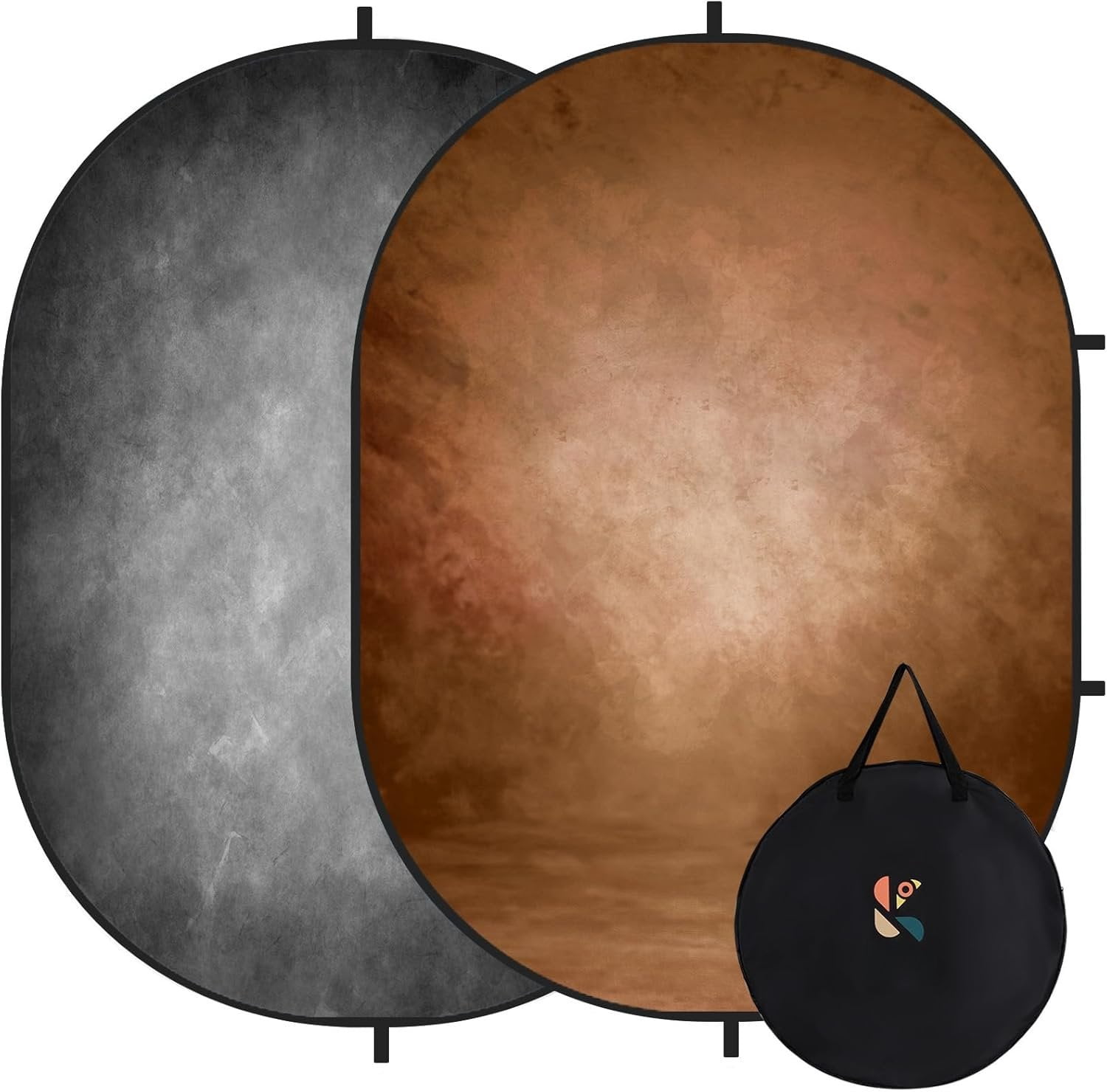 Portable Backdrop Transparent Collapsible Backdrop Pop Up Photo Backdrops Grey Brown Portable ...