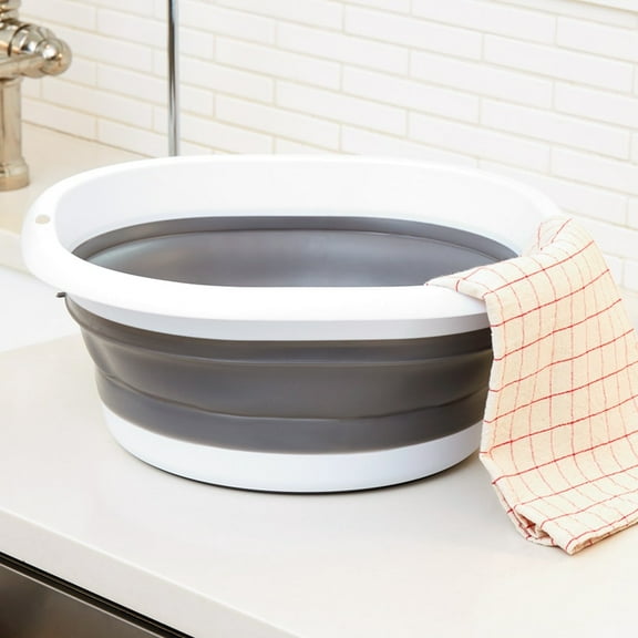 Collapsible Tub Foldable Dish Tub Portable Washing Basin 8L 2.1 Gallon