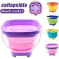 Collapsible Beach Sand Pail, Expandable Silicone Sand Bucket, Sand Toy