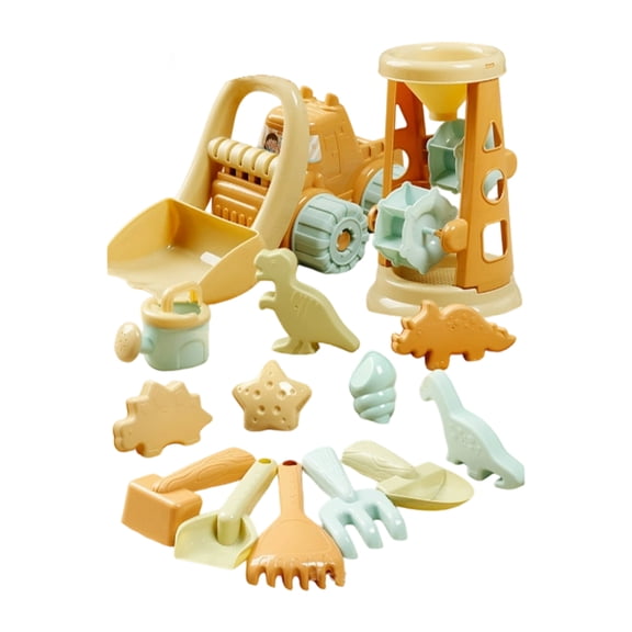 Collapsible Beach Toys for Kids 3-10 Foldable Sand Buckets Shovels Molds Set Lightweight Travel-Friendly Sandbox Toys for Beach Backyard or Vacation,14PCS