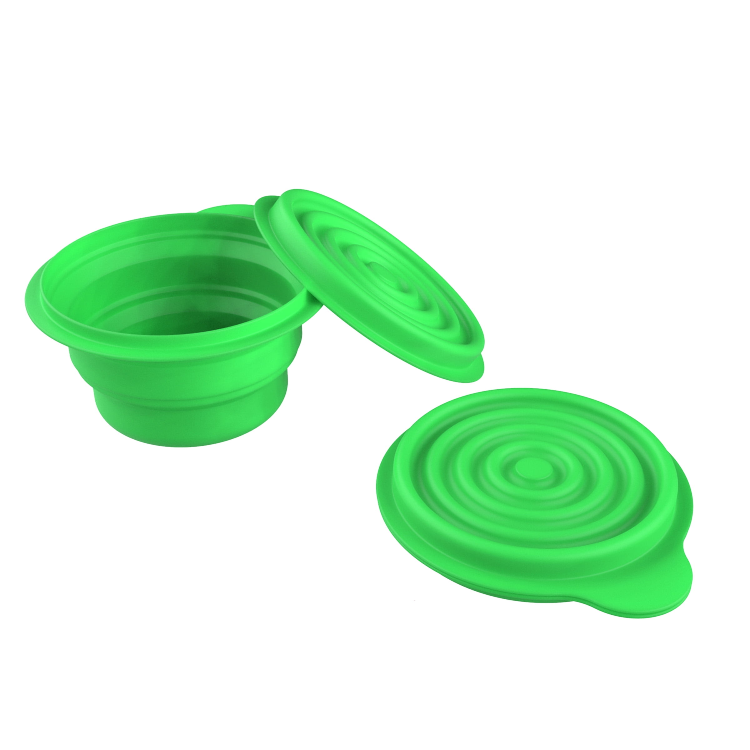 Collapsible Bowls with Lids- BPA Free Silicone, Reusable Hot or