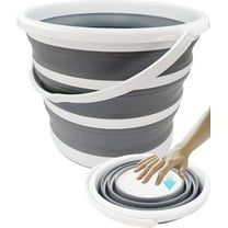 Collapsible Bucket 10L 2.6 Gallon Cleaning Bucket Mop Bucket Folding Foldable Portable Small Plastic Water Supplies for Outdoor Garden Camping Fishing Car Wash Space Saving 