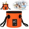 thumbnail image 1 of Collapsible Bucket,12L Portable Folding Water Buckets,Collapsible Leakproof Water Pail with Carrying Handles,Lightweight Foldable Utility Wash Basin,Multi-Purpose Foldable Water Container for Travel, 1 of 2