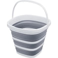 thumbnail image 1 of PLERISE Collapsible 10L (2.6 Gal) Foldable Bucket, Grey, Portable for Cleaning, Camping, Car Washing, 1 of 6