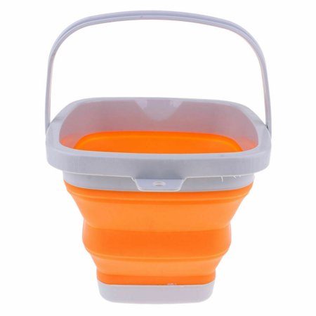 Collapsible Bucket,3L Collapsible Water Bucket Mini Square Car Wash Tub Outdoor Fishing Waterpot Tackle Pail Lure Container
