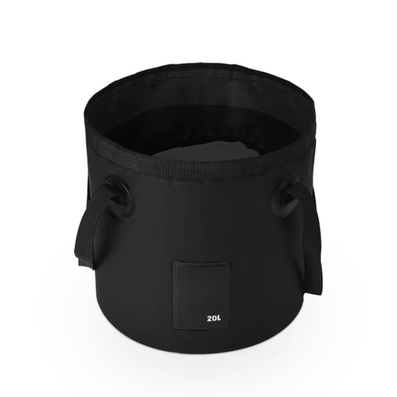 Collapsible Bucket 4.4 Gallon Foldable Water Storage Container with Handle, Portable Car Wash Bucket for Camping Fishing Beach Gardening, RV Laundry Basin Emergency Prep