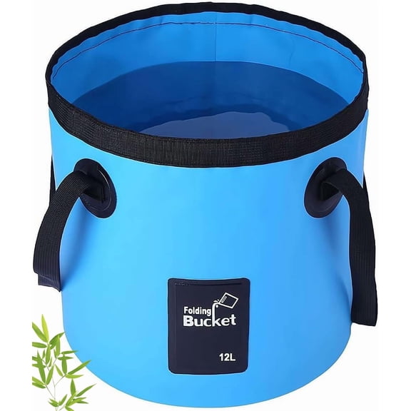 Collapsible Bucket with Handle, Multifunctional Foldable Water Container, Portable Outdoor Travel Foldable Water Bucket for Camping Hiking Fishing Car Washing