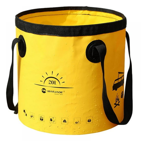 Collapsible Bucket, Portable Foldable Bucket Water Container Wash Basin for Fishing, Camping, Gardening, Travel, Outdoor Activities, Lightweight & Durable, Space-Saving