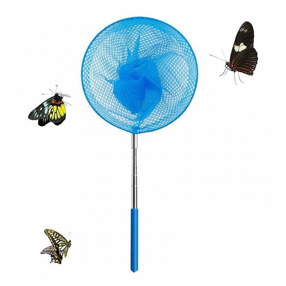 Collapsible Butterfly Habitat & Extendable Bug Net, Clear Mesh Cage with Zipper, Portable Insect Observation