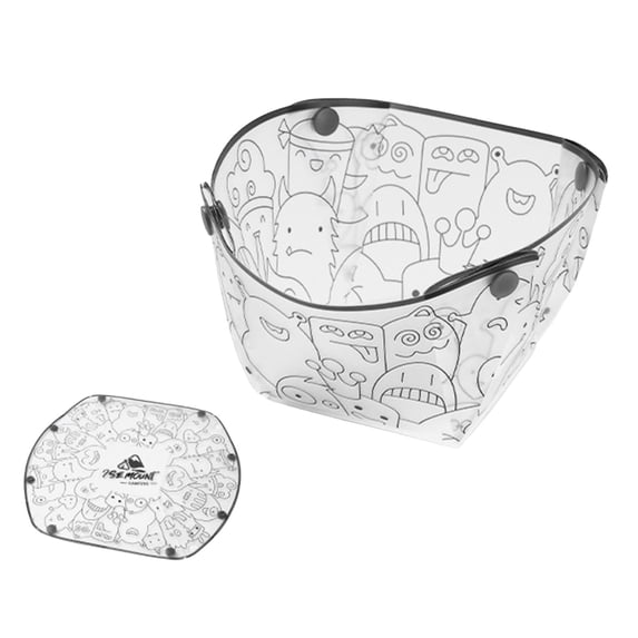 Collapsible Camping Bowl - Food Grade PP, Ultra-Light, Foldable Tableware, Anime Pattern, Easy Clean, for Outdoor Cooking/Picnic