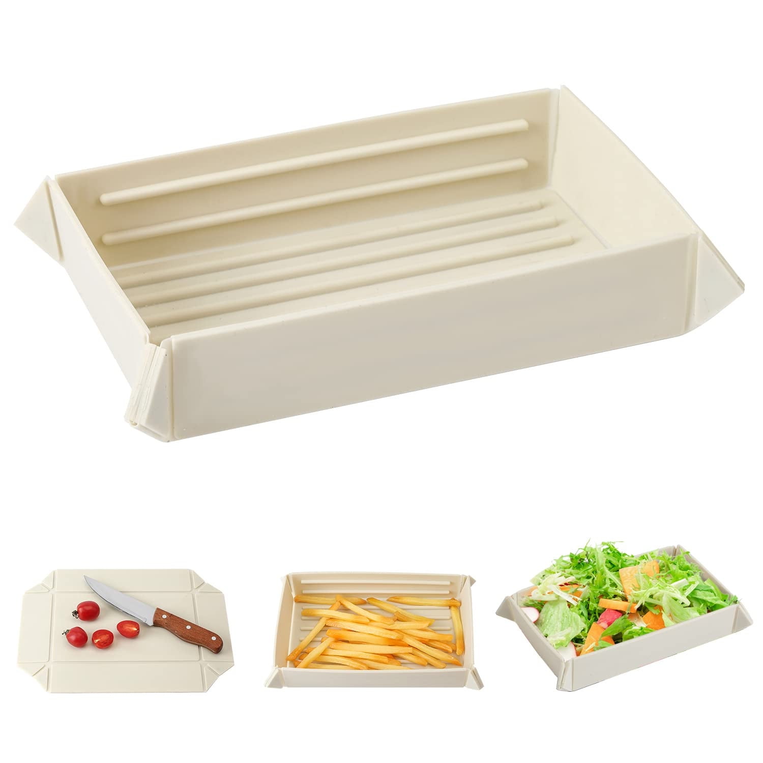 Collapsible Camping Bowls With Lids, Reusable Food Storage Container