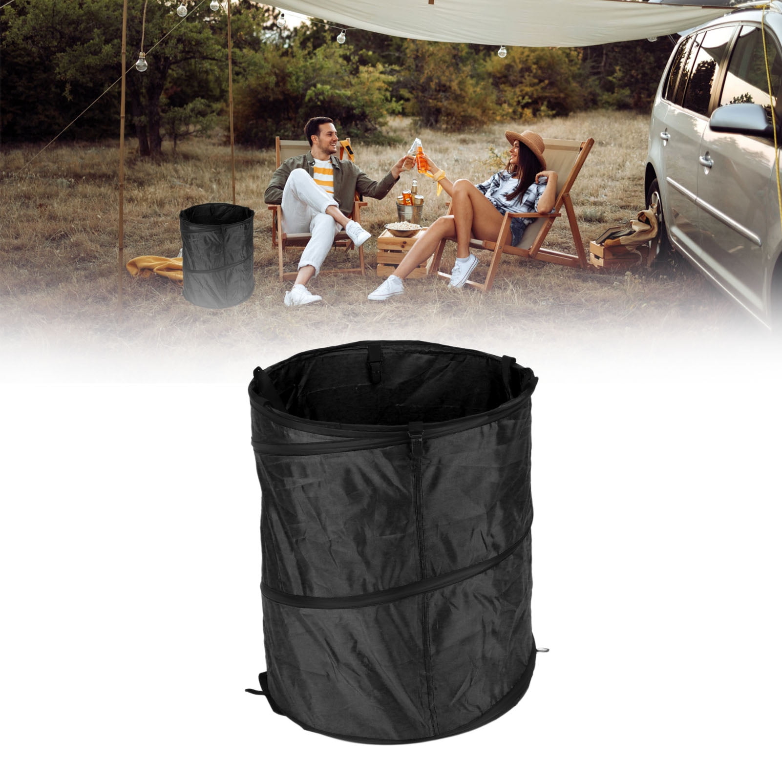 Collapsible Camping Trash Can, Campers Choice Up Trash Container