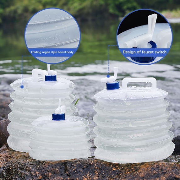 Collapsible Camping Water Bucket Portable Large Capacity Water Storage Container with Faucet Convenient Handheld Design for Outdoor Camping Hiking and Emergency Use Today’s Must-Have Bargains