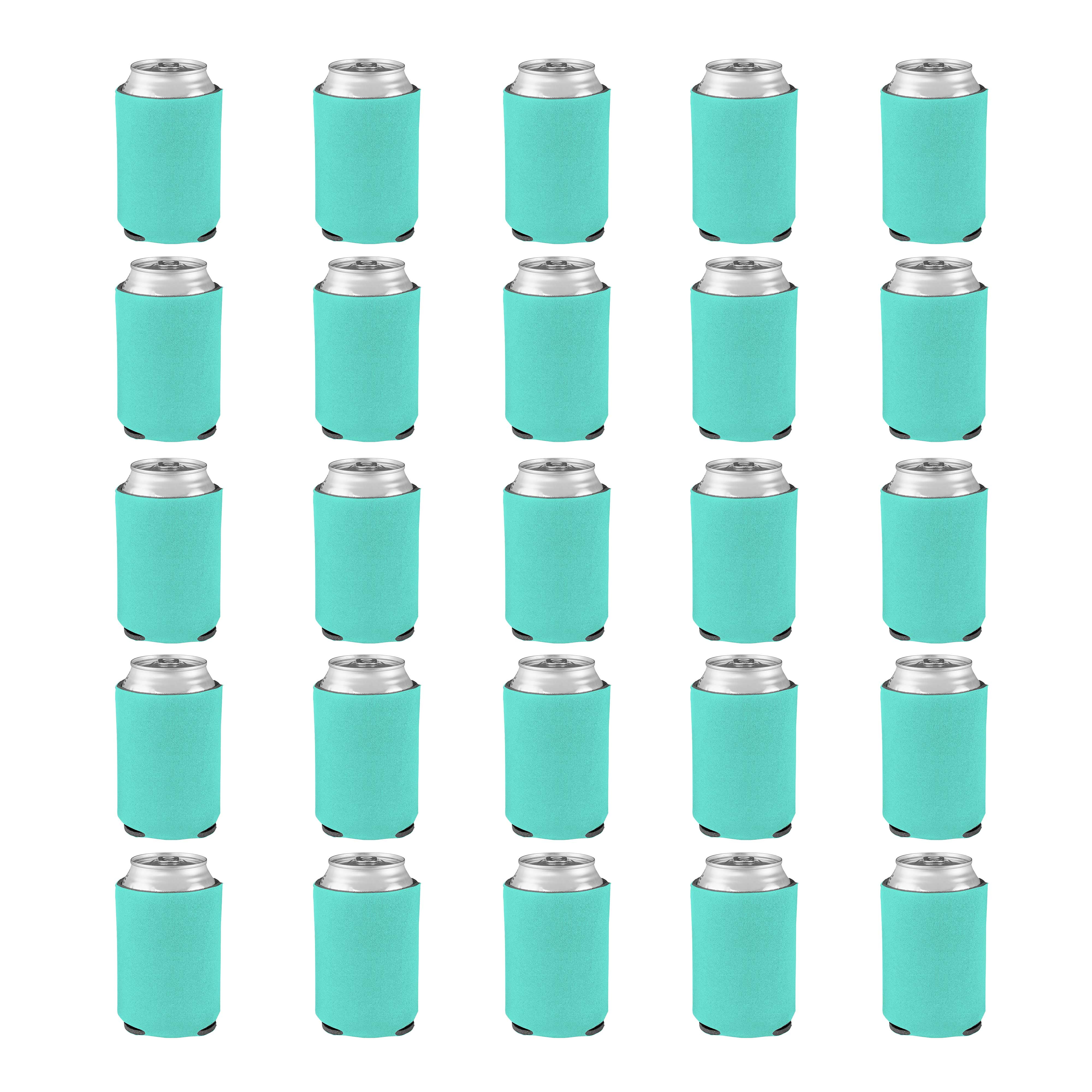 Collapsible Can Coolers Set of 25, Bulk Pack - Keep Your Beer Cold, Insulated Can Holder - Robins Egg