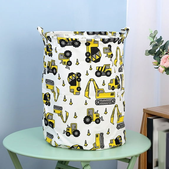 Collapsible Canvas Fabric Laundry Hamper with Handles, Dirty Clothes Storage Basket, Toy Organizer Bin, 40x40x50cm with PE Coating Lining and Sturdy Frame, B