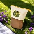 thumbnail image 1 of Collapsible Canvas Pen Pouch, Expandable Zippered Stationery Bag with Embroidery, Multi-Use Cosmetic Organizer for Home, Office & Travel, 1 of 5