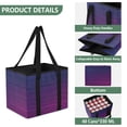 thumbnail image 1 of Collapsible Car Trunk Organizer with Handles 600D Oxford for Car Kitchen and Home Storage, Wave-like Purple 13× 10.2×10.8inch, 1 of 6