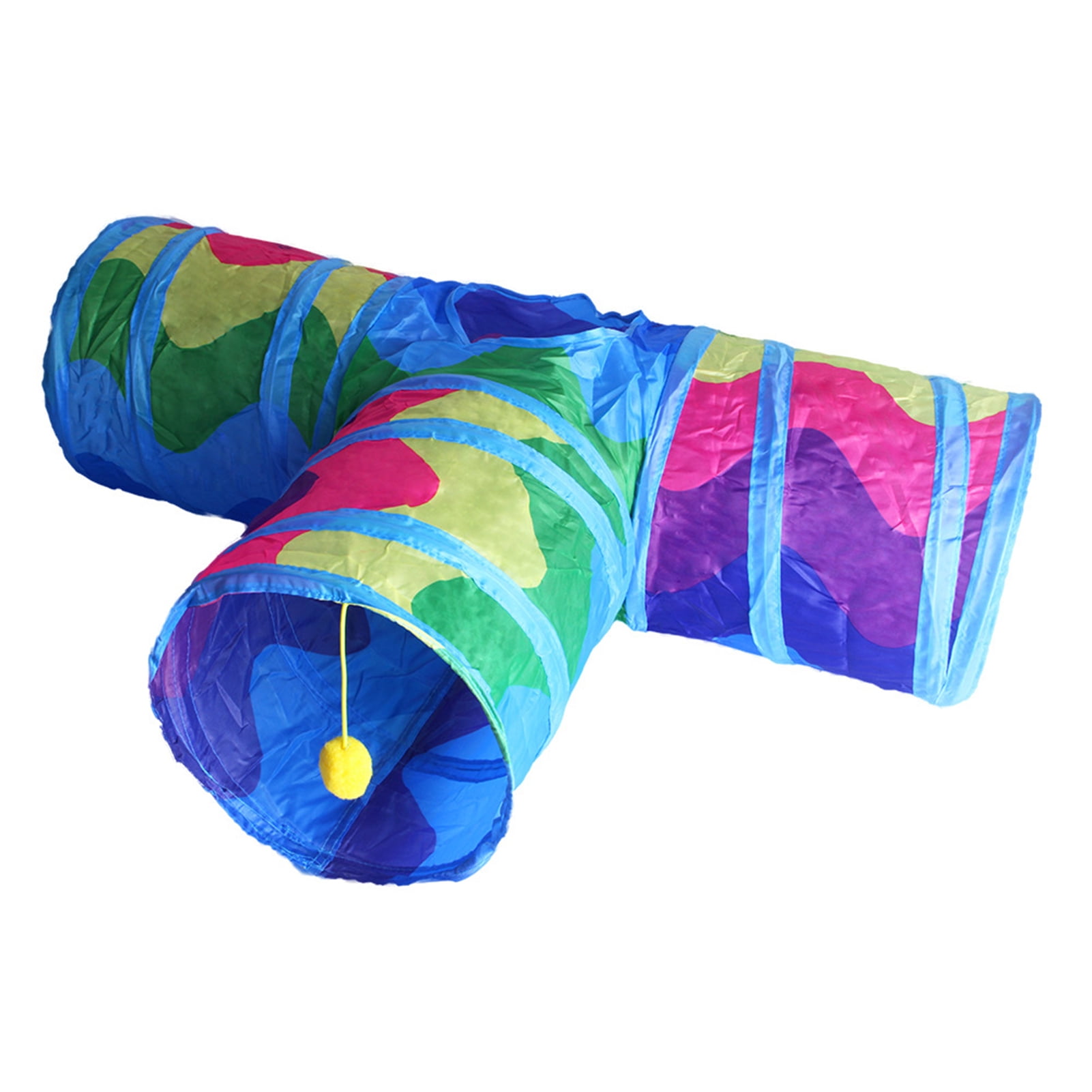 Collapsible Cat Tunnel Toy - Hanging Ball, Stress Relief, Interactive ...