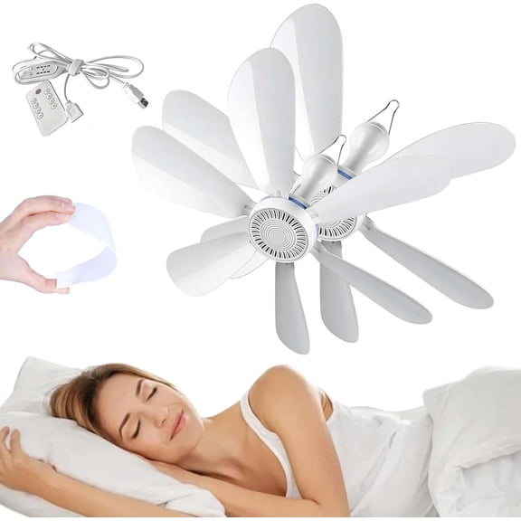 Collapsible Ceiling Fan for Cruise Ship, magnetic fan for cruise ship, Portable Hanging Fans with Light, Foldable USB Travel Fans Quiet Cooling fors Cabin Camping RV Indoor Outdoor (2PCS)