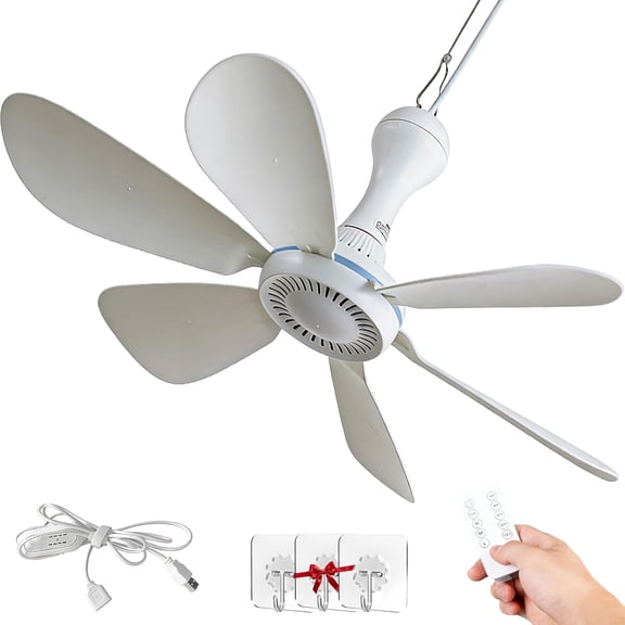 Collapsible Ceiling Fan for Cruise Ship USB Collapsible Ceiling Fan with Remote, Portable Ceiling Fan for Tent, CampingCruise