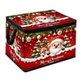 thumbnail image 1 of Collapsible Christmas Storage Box with Lid Large Capacity Foldable Holiday Organizer Bin for Clothes Toys Blankets Xmas Decor, 1 of 6
