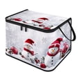 thumbnail image 1 of Collapsible Christmas Storage Box with Santa Snowman Design Large Capacity Foldable Clothes Organizer Bin for Home Decor, 1 of 7