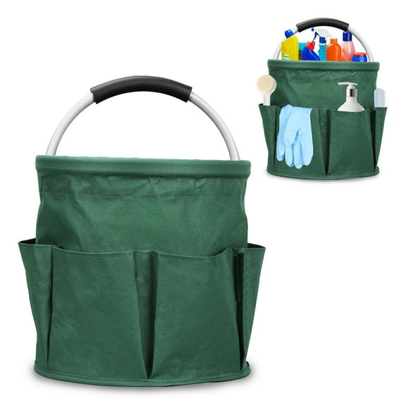 Dongyi 17L Foldable Portable Storage Bucket with Handle-Multi-Pocket Organizer Bag for Supplies,Gardening Tools&Camping Gear