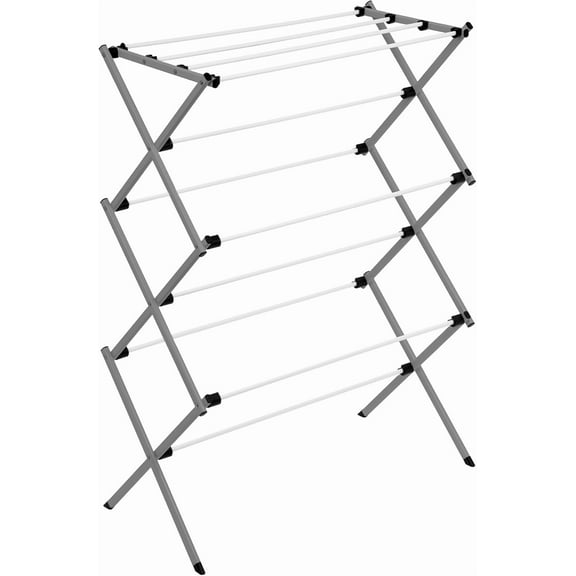 Collapsible Clothes Drying Rack – Durable, Space-Saving Laundry & Towel Rack, Sturdy Clothing Rack for Hanging Clothes Indoors & Outdoors, Steel