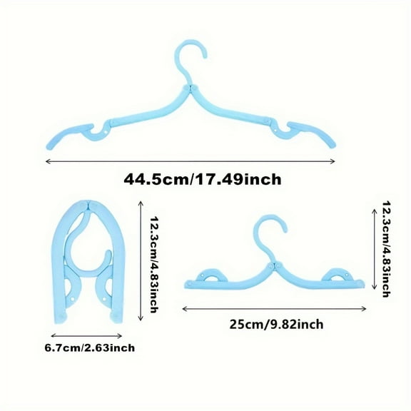 Collapsible Clothes Hangers Set – 10_Pack Colorful Folding Wardrobe Organizers, Portable and Durable for Travel, Camping, Dorms & Apartments