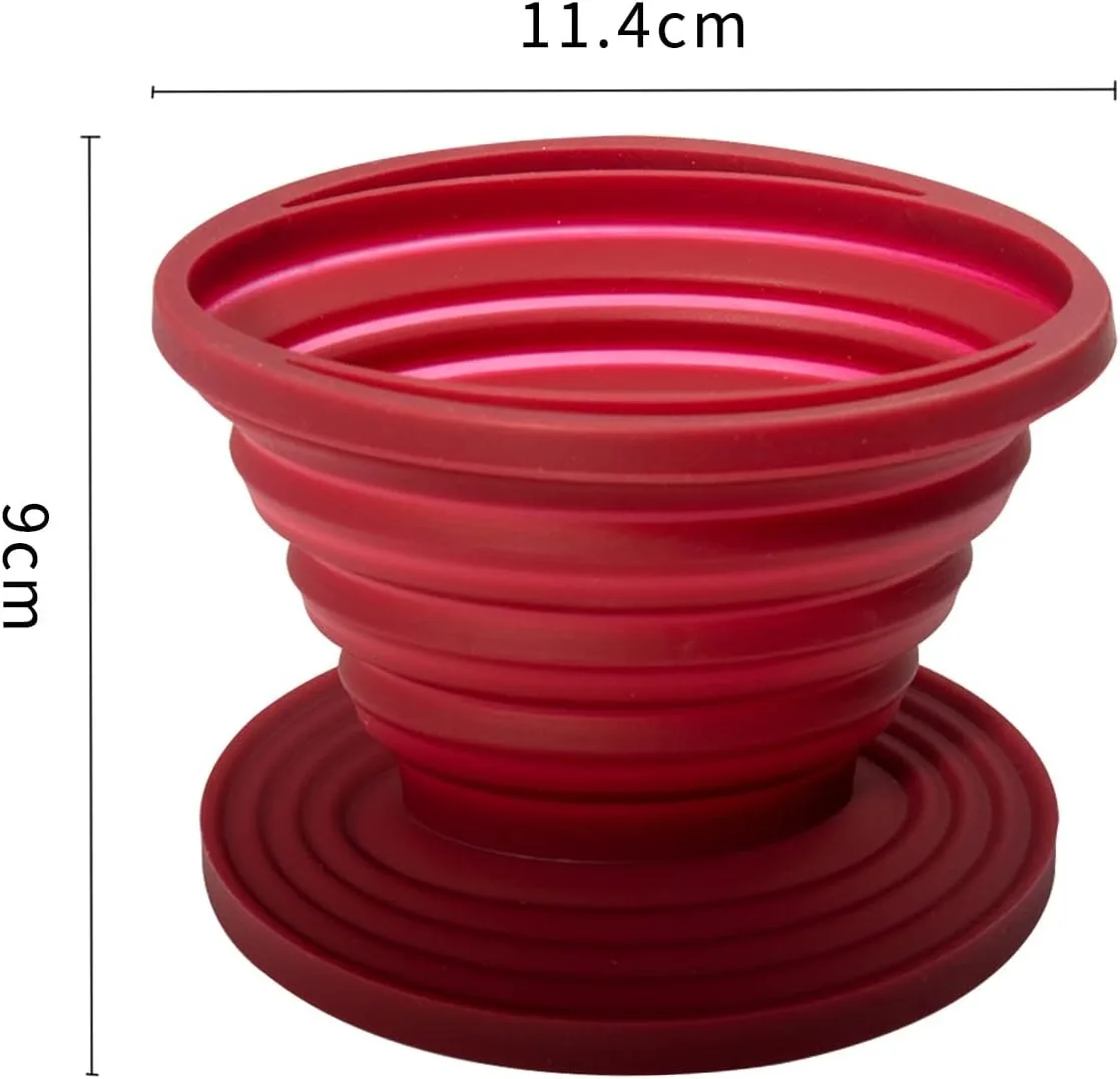 Collasable Caffer Filter Collapsible Coffee Filter Rubber Coffee Maker Reusable Portable Camping ...