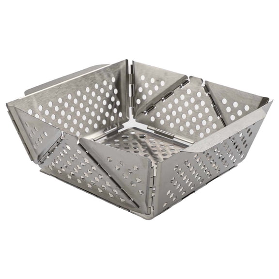 Collapsible Colander And Storage Basket,Stainless Steel Foldable Strainer For Kitchen,Space Saving Dish Drainer For Vegetables Fruits Pasta BBQ