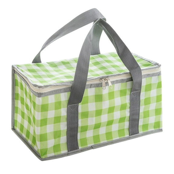 Collapsible Cooler,Insulated Reusable Grocery Bags,Collapsible Cooler Bag for Groceries,Large Picnic Cooler Bag with Zipper Heavy Duty Large Insulated Bag(Green 14*8*8in)from ANMUYUM