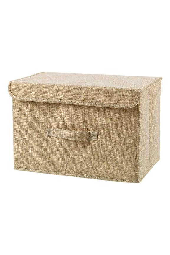 Collapsible Cotton Linen Storage Box for Clothing Towels and Household Items Foldable Travel Organizer