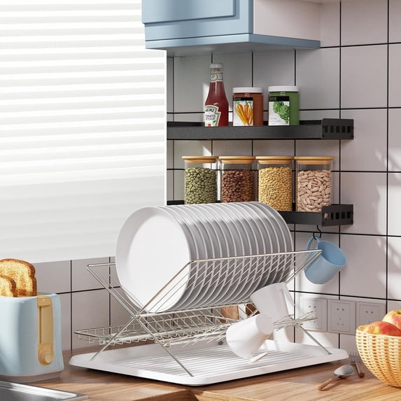 Collapsible Cup Drying Rack, Space Saving Foldable Stainless Steel(304 ...