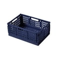 thumbnail image 1 of Collapsible Desktop Storage Basket, Ventilated Plastic Organizer for Snacks Stationery Cosmetics, Blue, 12 x 7.99 x 4.92 Inches, 1 of 6