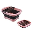 thumbnail image 1 of Collapsible Dish Basin With Drain Plug Space Saving Foldable Flume Tub Dishpan Portable Kitchen Storage Tray For Vegetable Washing Camping RV Use, 1 of 5
